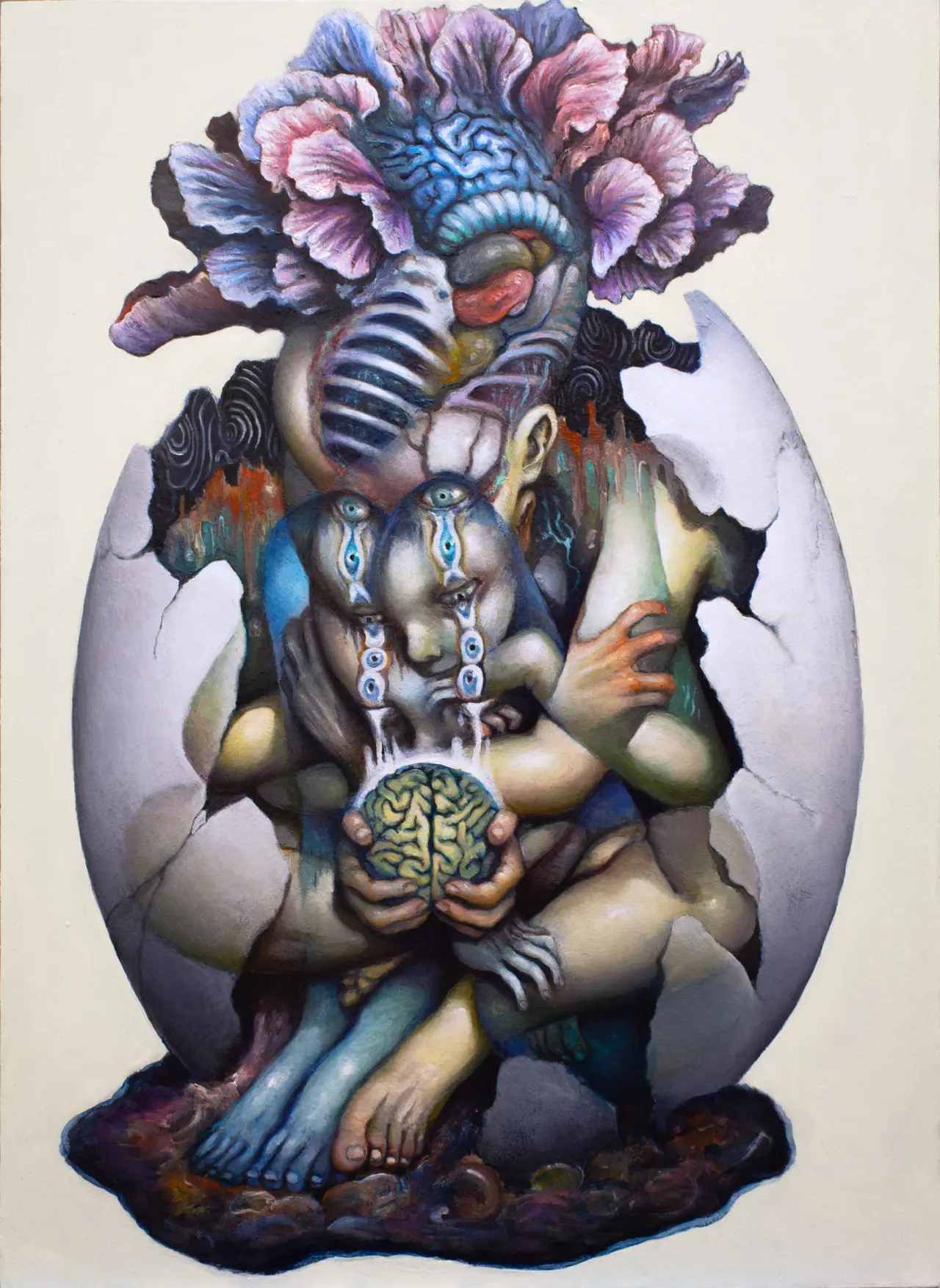 Color Marl Maker In Some, an oil painting by Hirata Yodom